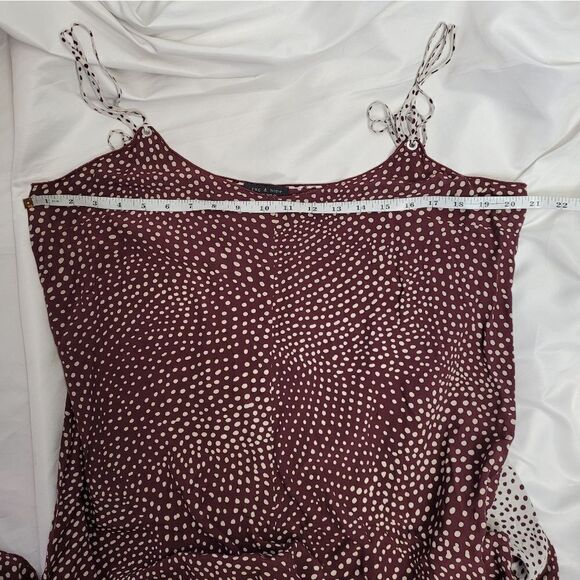 RAG & BONE Dirdre brown colorblock dotted adjustable strap tank midi dress‎ XL - Picture 10 of 13